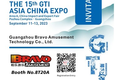 Bravo Amusement at the 2023 GTI exhibiton in Guangzhou