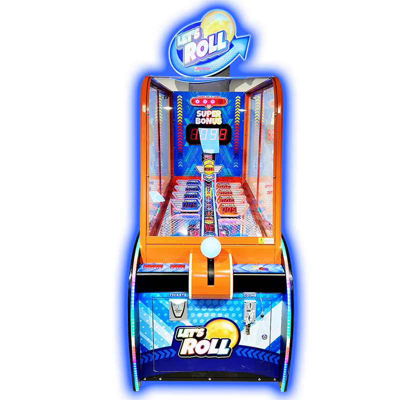 arcade game with roller ball
